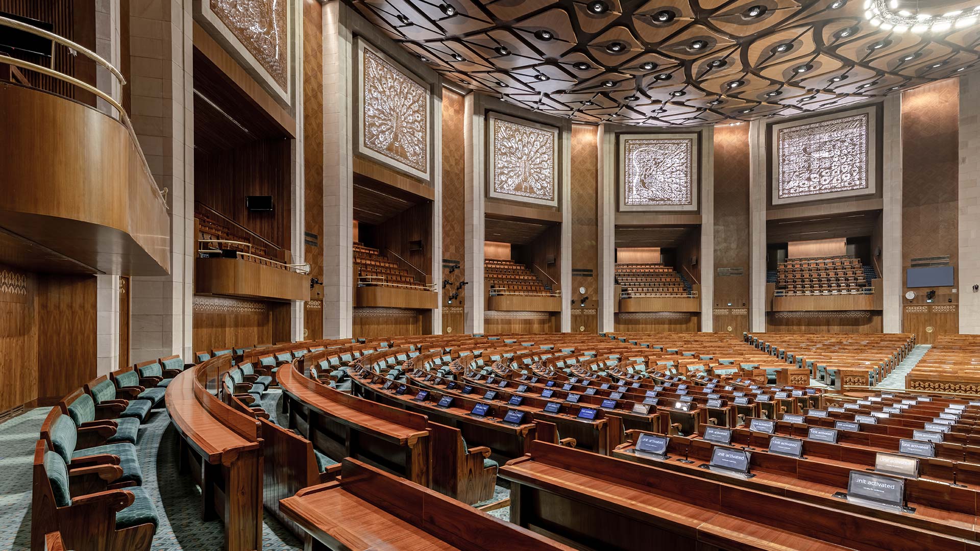 The new Parliament of India, Sansad Bhavan — Lok Sabha chamber